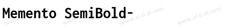 Memento SemiBold字体转换